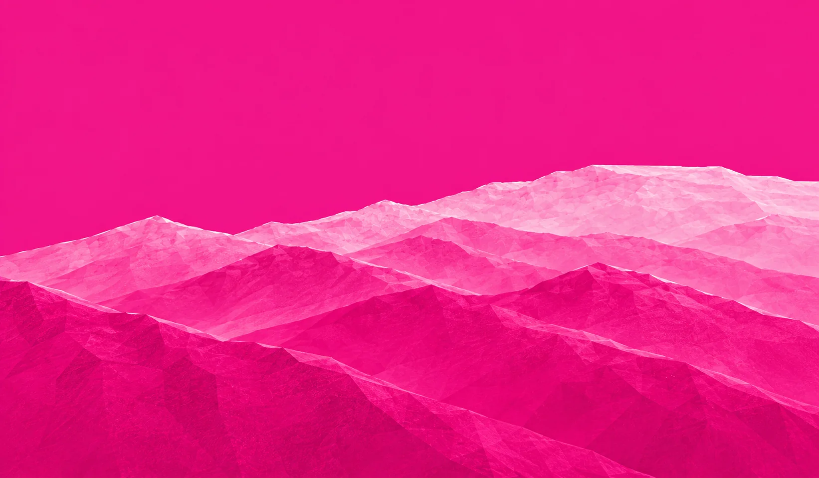 Five pink terrain ridges converging into a continuous plateau